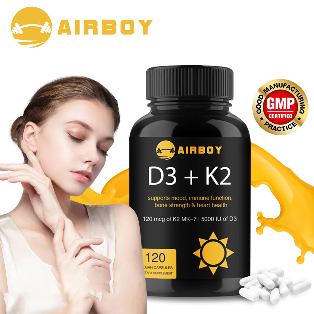 Kapsul Vitamin D3 + K2 - untuk Tulang & Jantung Sehat