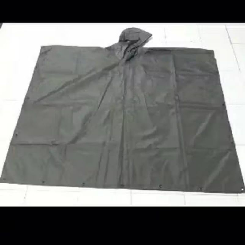 Ponco hijau jatah Polri/ jas hujan kelelawar