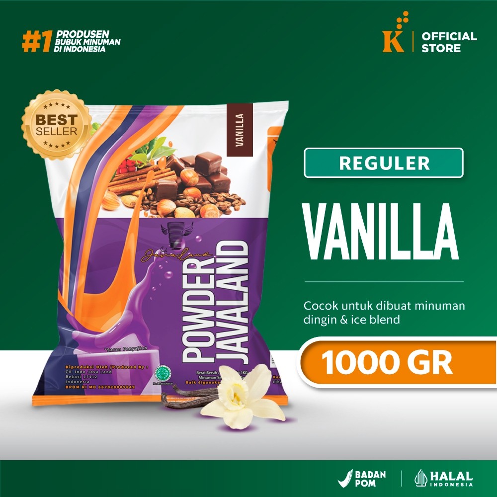 

Bubuk Minuman Bubble Powder Drink Rasa Vanilla White ORIGINAL Javaland 1 kg