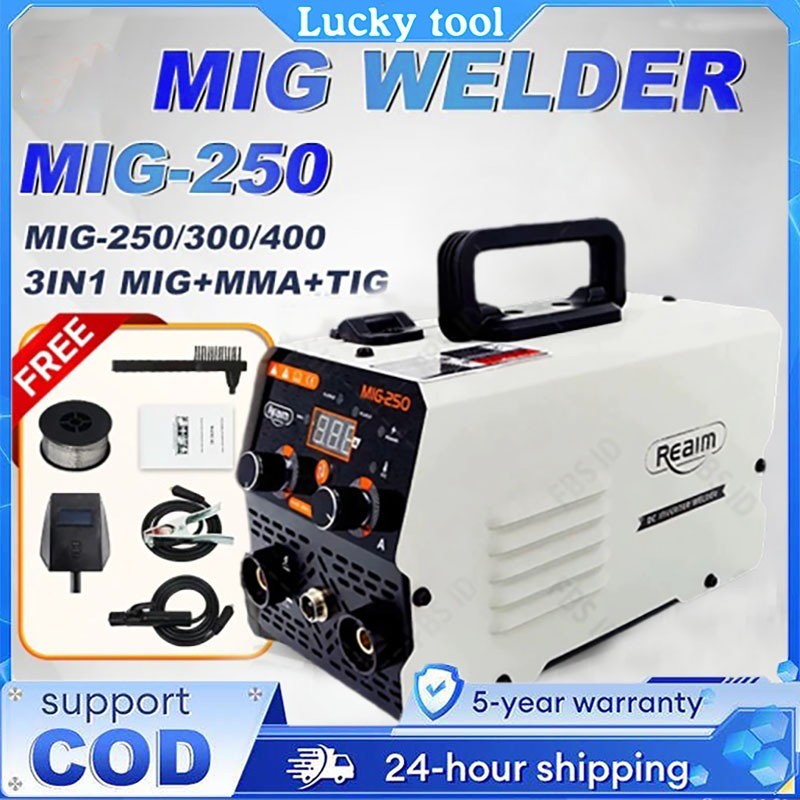 Mesin Las RAEIM Inverter MIG-250 120A IGBT  Mesin las mig tanpa gas Inverter  Trafo las  Mesin las l