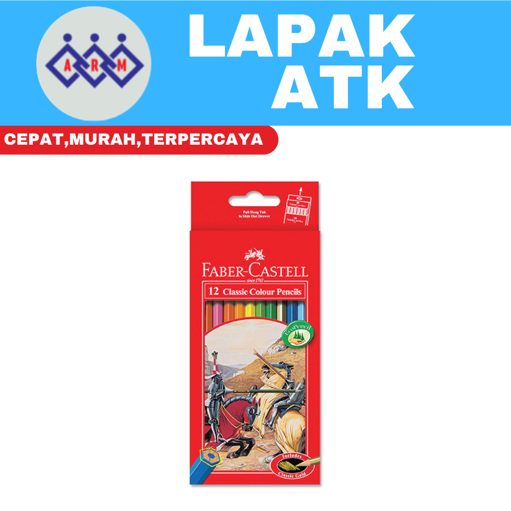 

PENSIL WARNA FABER CASTEL ISI 12 PANJANG ++ Best Seller