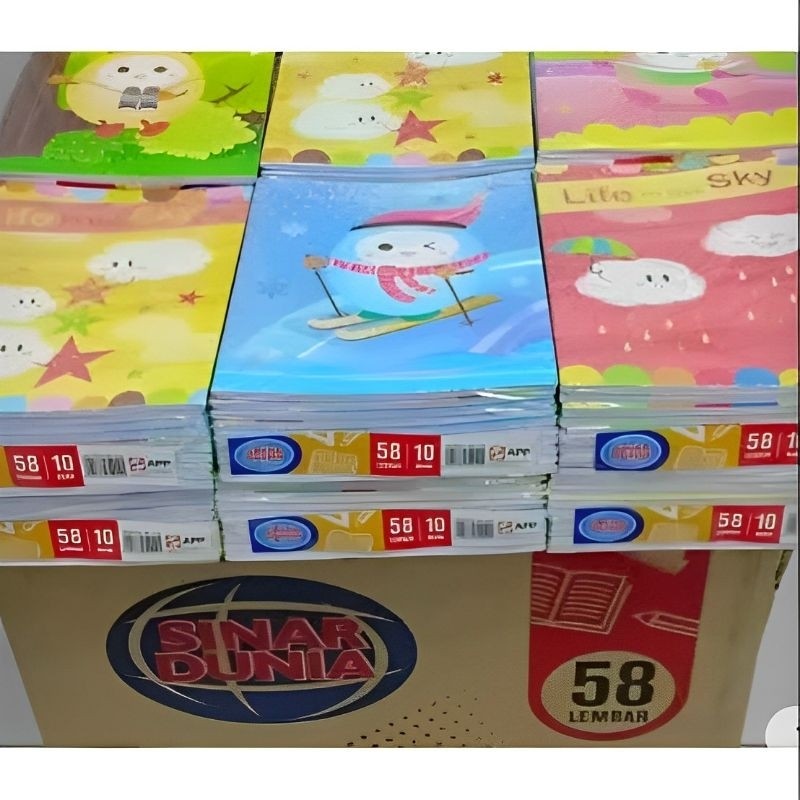 

Buku Tulis SIDU Sinar Dunia 58 Lembar (1Pak/10Buku) RB9
