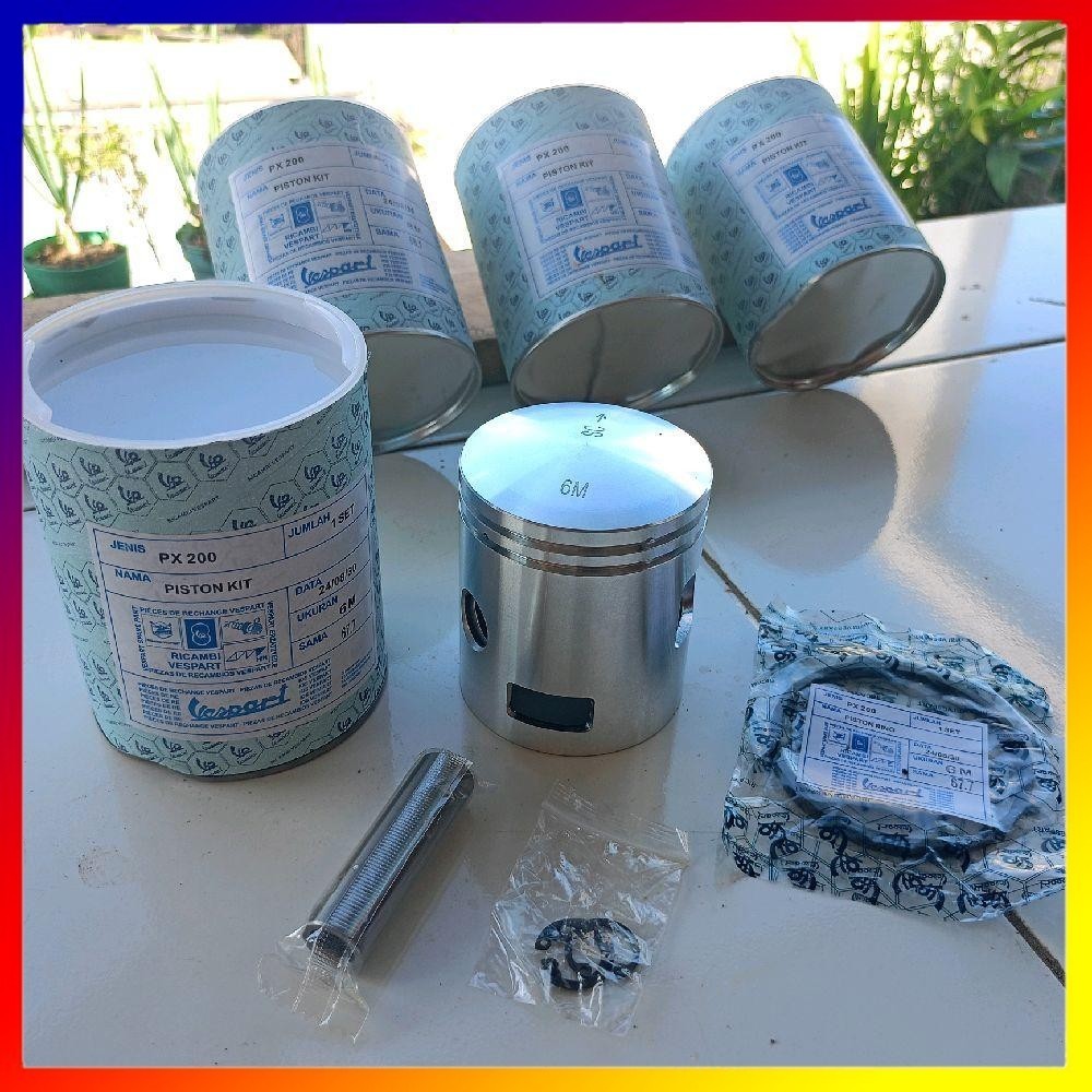 Piston Kit Set SEHER RICAMBI Size 6M 8M 10M 12M Untuk Vespa Excel Spartan 200CC