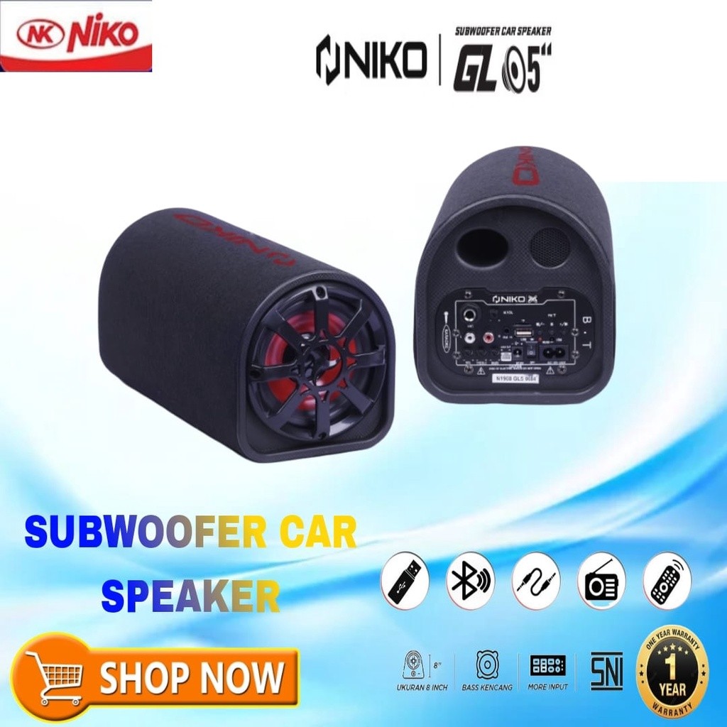 NIKO GL5 Subwoofer Car Speaker 5 inch 30 Watt - Speaker Tabung 5 inchCO