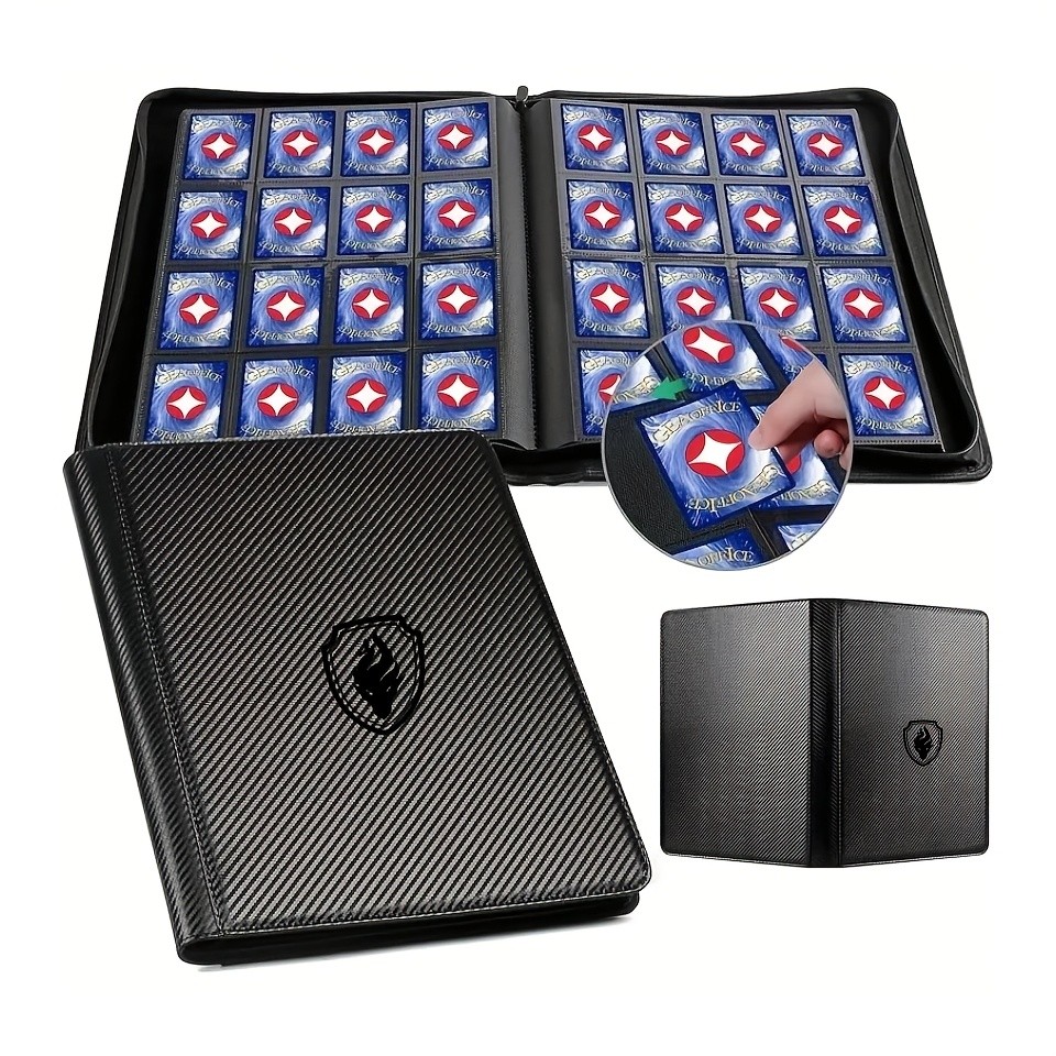 

1024 Pockets Trading Card binder, Premium 16 Pockets Card Holder Folders, Side Loading Card Album for YuGiOh, MTG, TCG Card