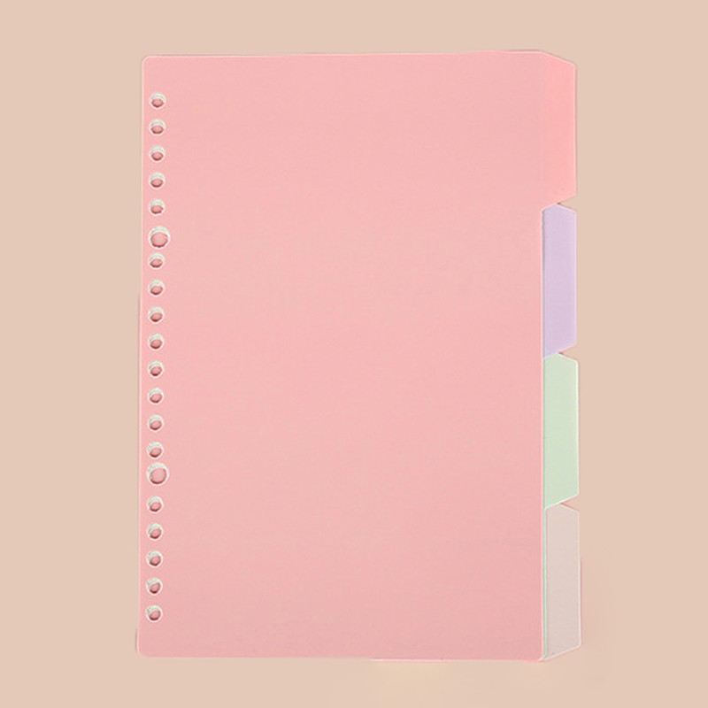 

4 Pcs Colorful Separator Sheets A5 File Dividers Paper Dividers Loose Leaf Page Markers Binder Tabs Index Classified Labels