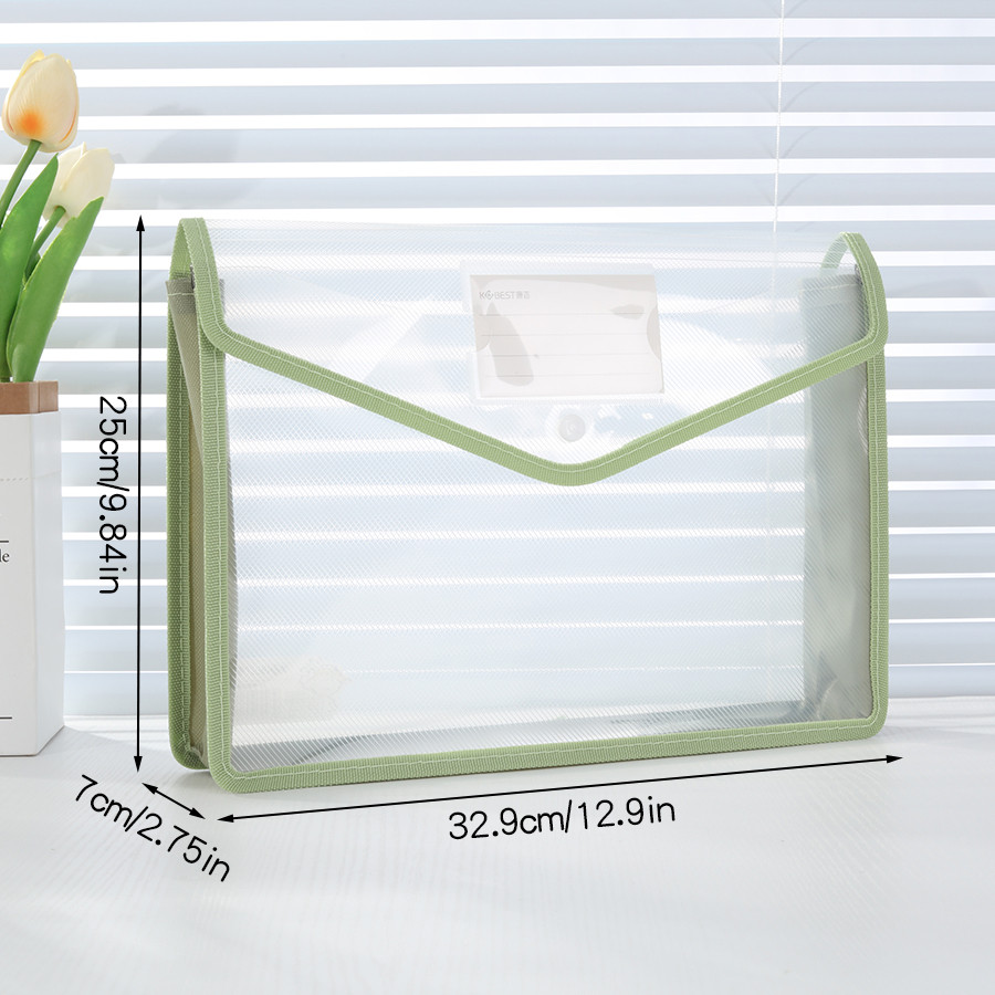 

Large Capacity A4 File Folders Waterproof Stationery Storage Pouch File Organizer Bag Envelope Folder School Supplies