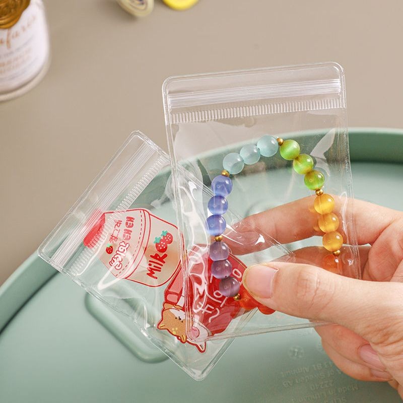 

Wholesale 1000pcs/lot Custom Logo Fashion Ziplock Clear PVC Bag Jewelry Small Zipper Bag For Earring Necklace Bracelet Gift