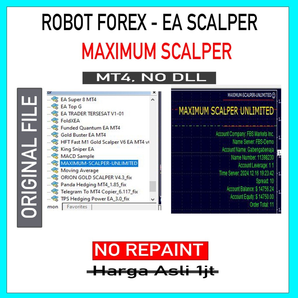 ROBOT FOREX - EA MAXIMUM SCALPER UNLIMITED PROFITABLE
