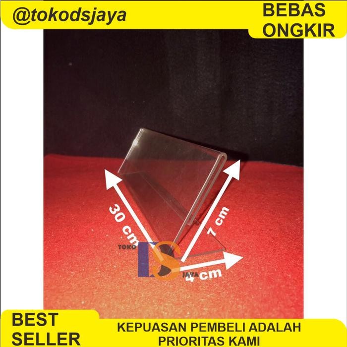 

PROMO 7 x 30 cm LL - Akrilik Tempat Papan Nama/Reserved/Name Tag Tebal 2mm Acrylic - 7x30 LL