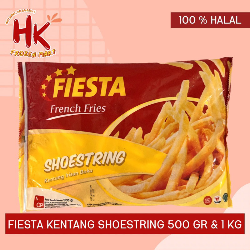 

Fiesta Kentang Shoestring 500gr & 1 Kg (French Fries Polos Kentang Goreng) HK FROZEN MART