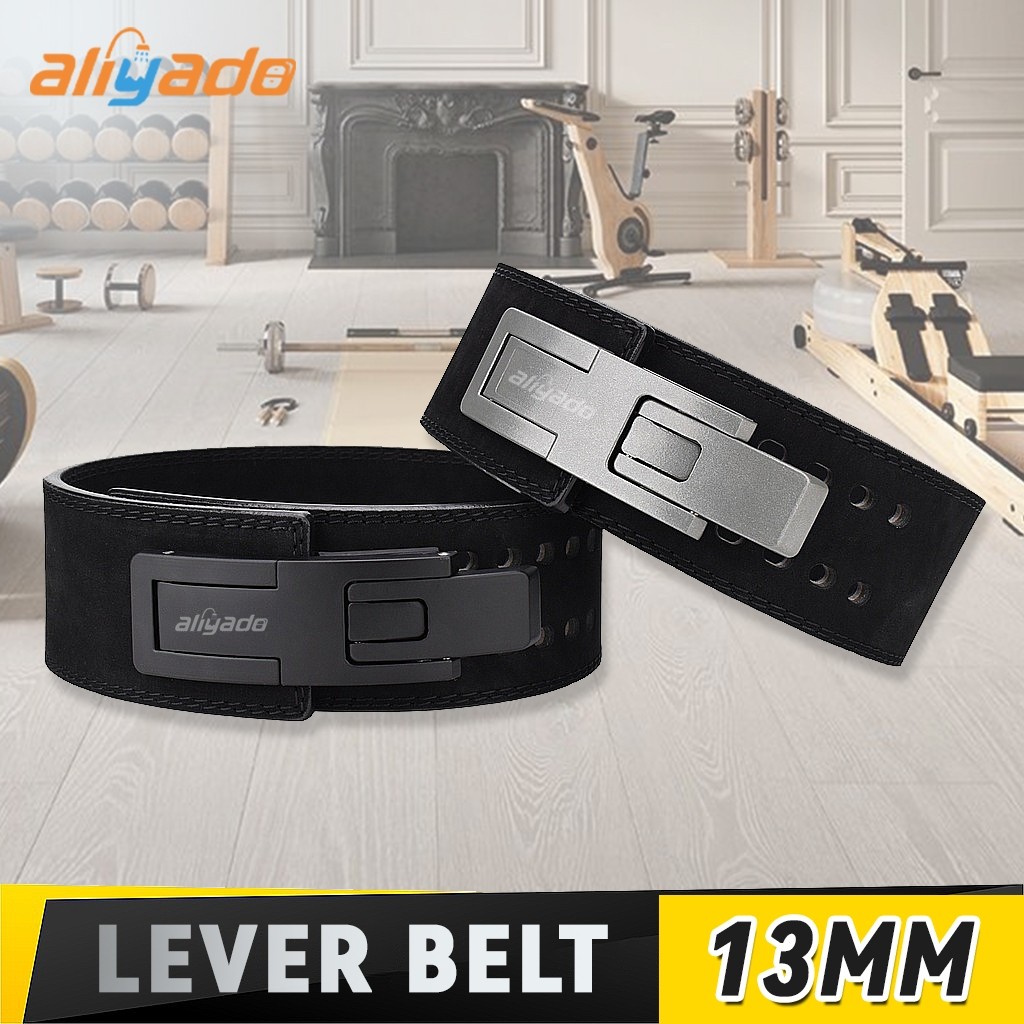 Lever Belt Aliyado 13mm Powerlifting Lever Belt Sabuk Fitness Gym Powerlifting Squat Deadlift Gym Li