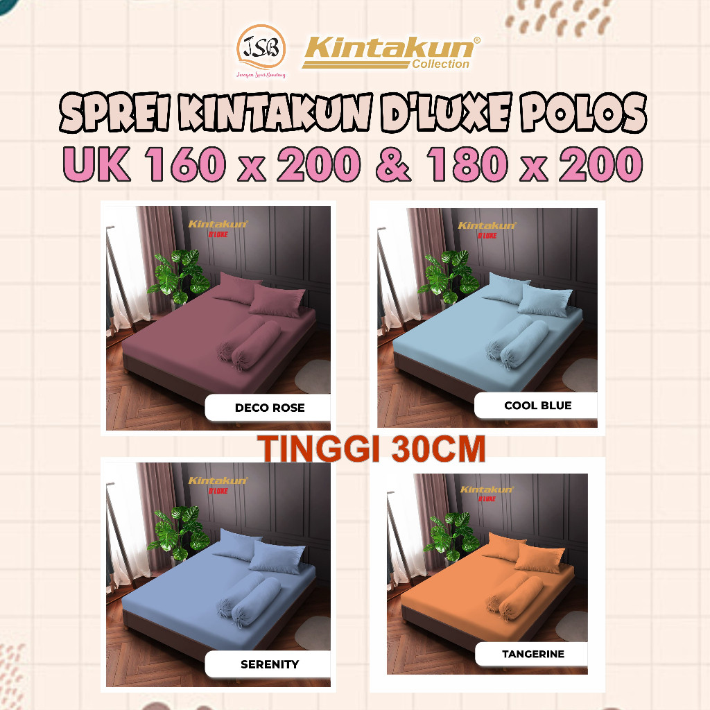 Sprei Kintakun 180x200 Tinggi 30cm / 160x200 T 30 Sepre Kintakun Seprai Promo Sepre Polos