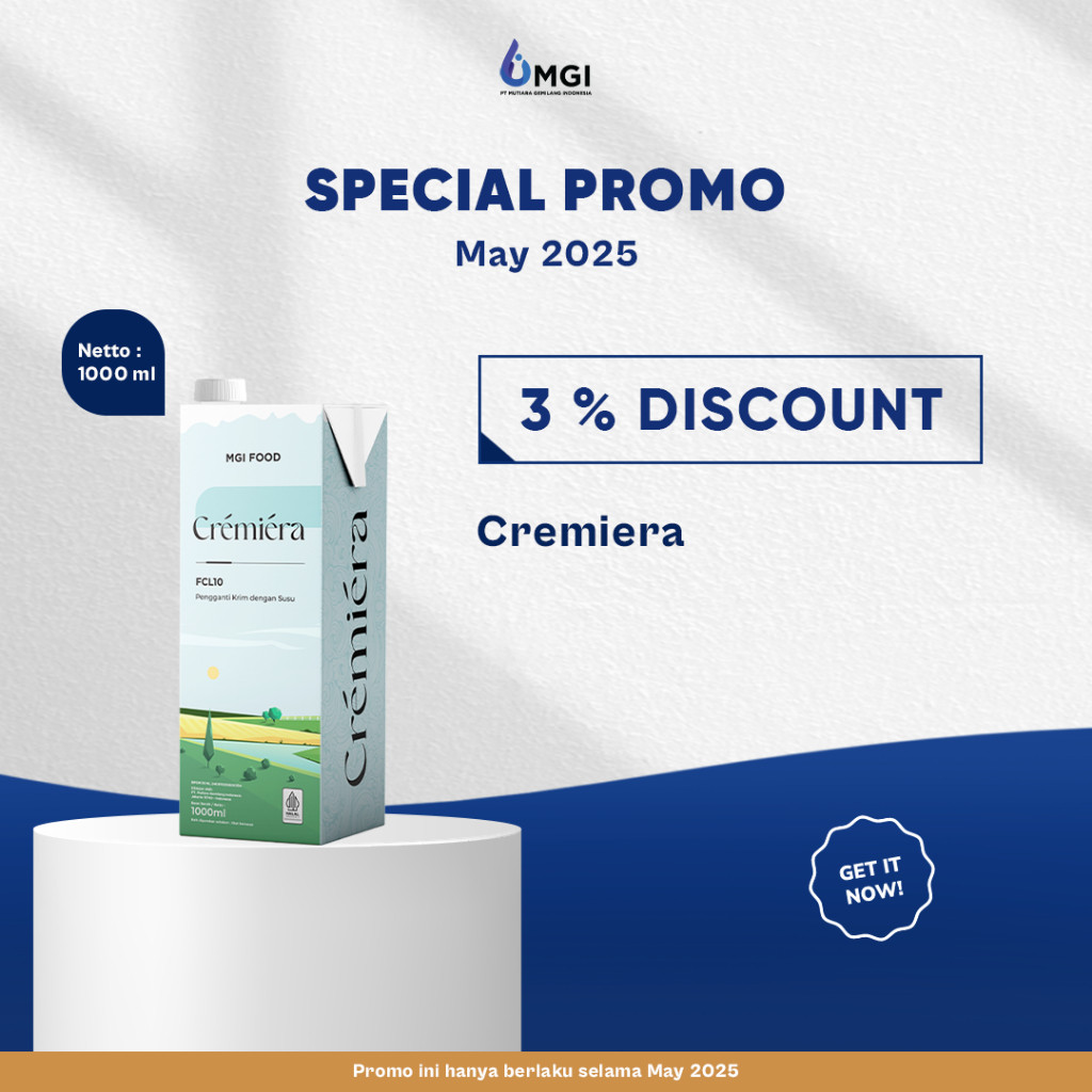 

CREMIERA by MGI Food - Produk Krimer Mengandung Susu Kemasan 1 Liter MutiaraGemilangid