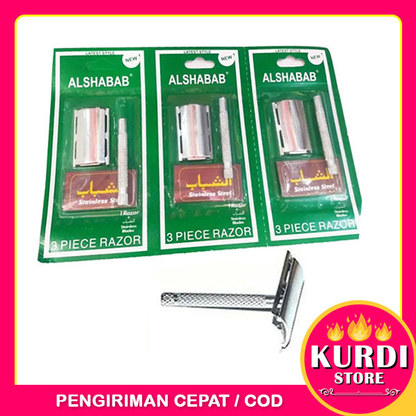 Alat Cukur Besi Klasik Cukuran Kumis & Jenggot Stainless Steel Razor TV-100