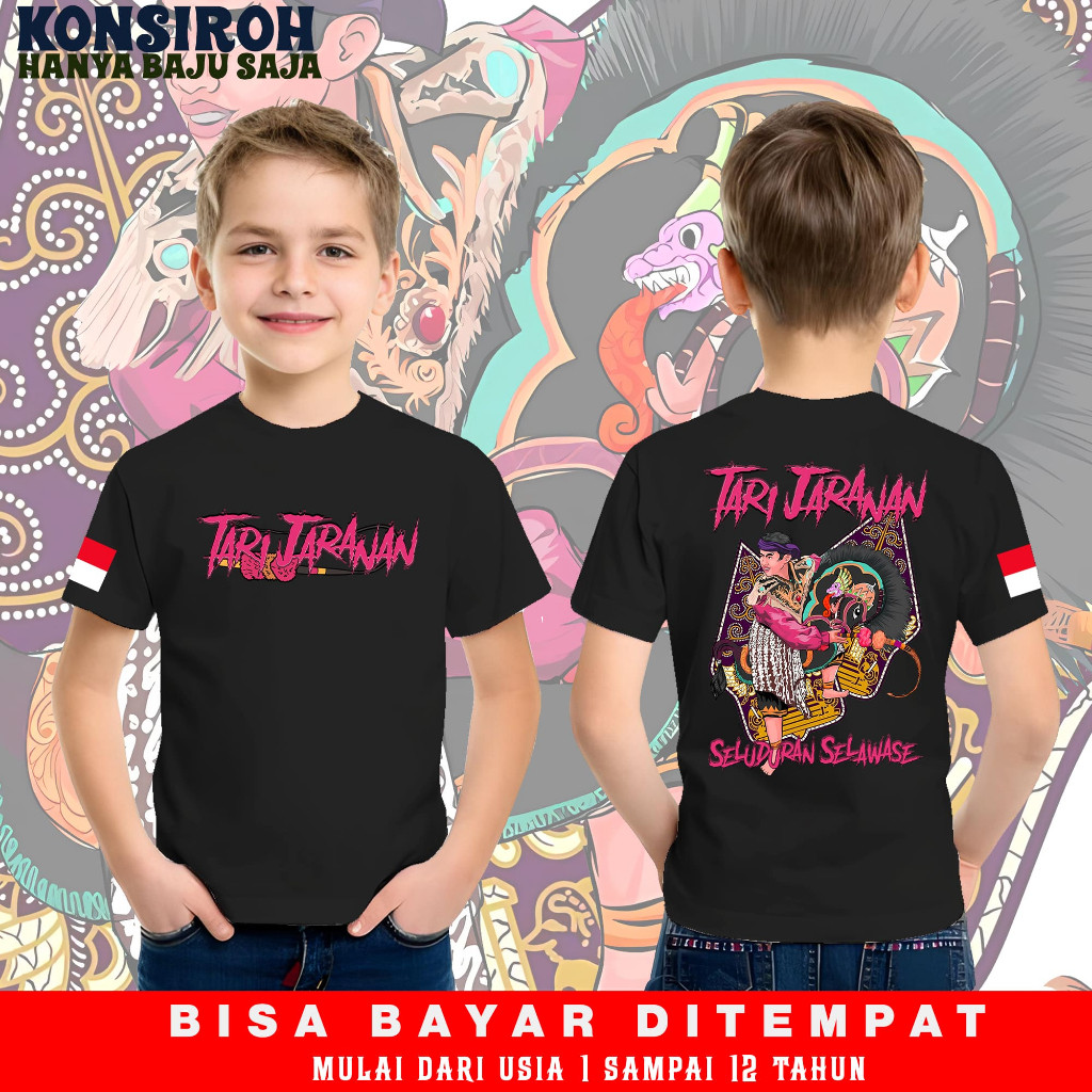 Kaos Anak Tari Jaranan Kuda Lumping 1 - Tshirt Distro Tari Jaranan Untuk Anak Cewek Cowok