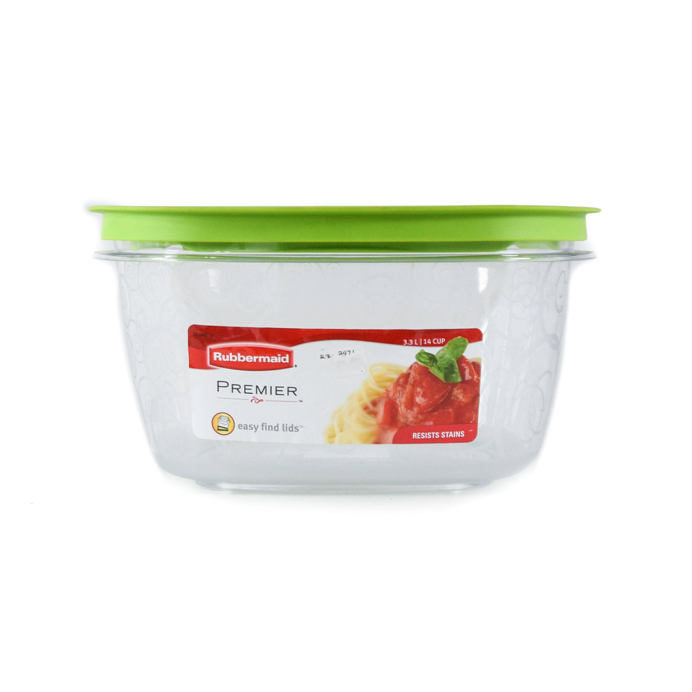 Rubbermaid 3.3 ltr Premier Wadah Makanan - Hijau Food Container Kotak Makan Food Grade Serbaguna Tem