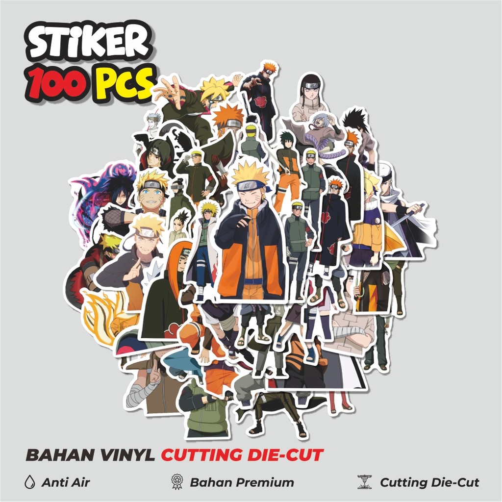 

Terbaru! 50 pcs Stiker Anime Naruto Stiker Dekorasi Lucu Kreatif untuk Notebook, Skateboard, HP