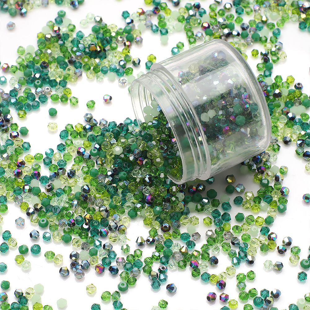 

500Pcs 3mm Mixed AB Color Czech Bicone Glass Loose Spacer Beads Crafts for Handmade Crystal Bracelet Earings DIY Jewelry Making