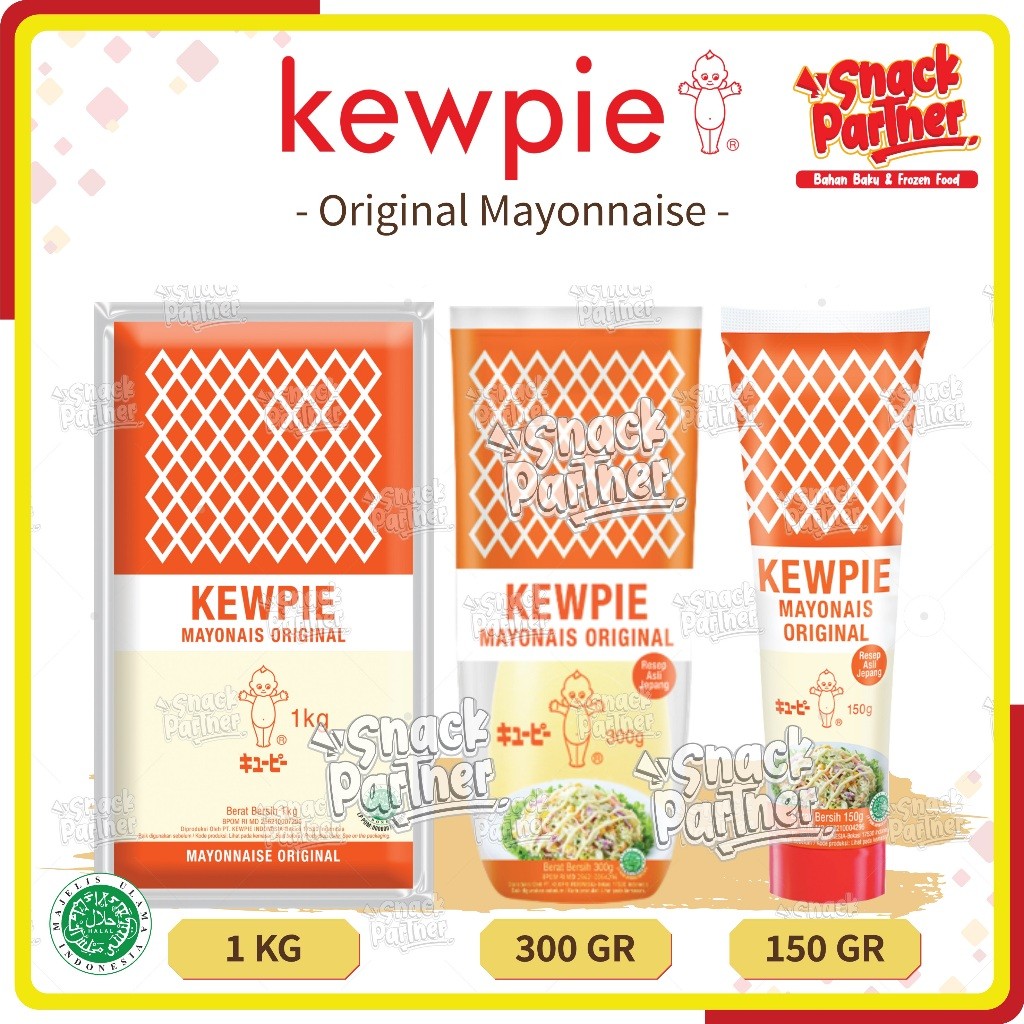 

KEWPIE Mayonnaise 150 300 GR / 1 KG - Saos Saus Mayonnaise Mayones Mayo Original