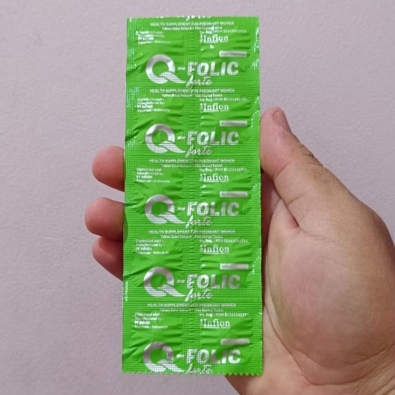 Q FOLIC FORTE STRIP 10 TABLET VITAMIN IBU HAMIL