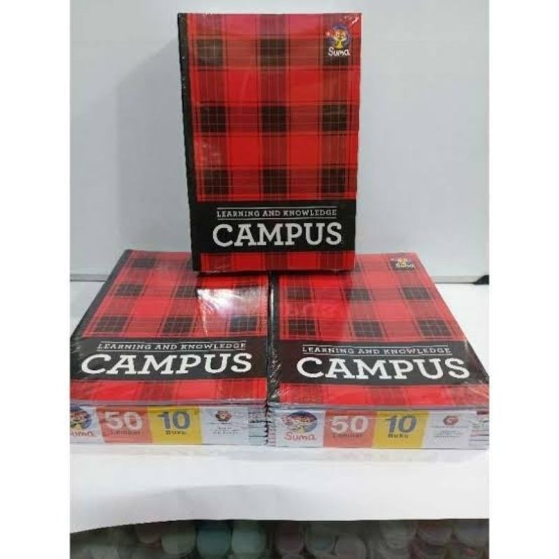 

promo isi 5 pcs buku / buku tulis suma campus 50 lembar / buku catatan ukuran boxy fre +pulpen 1pca