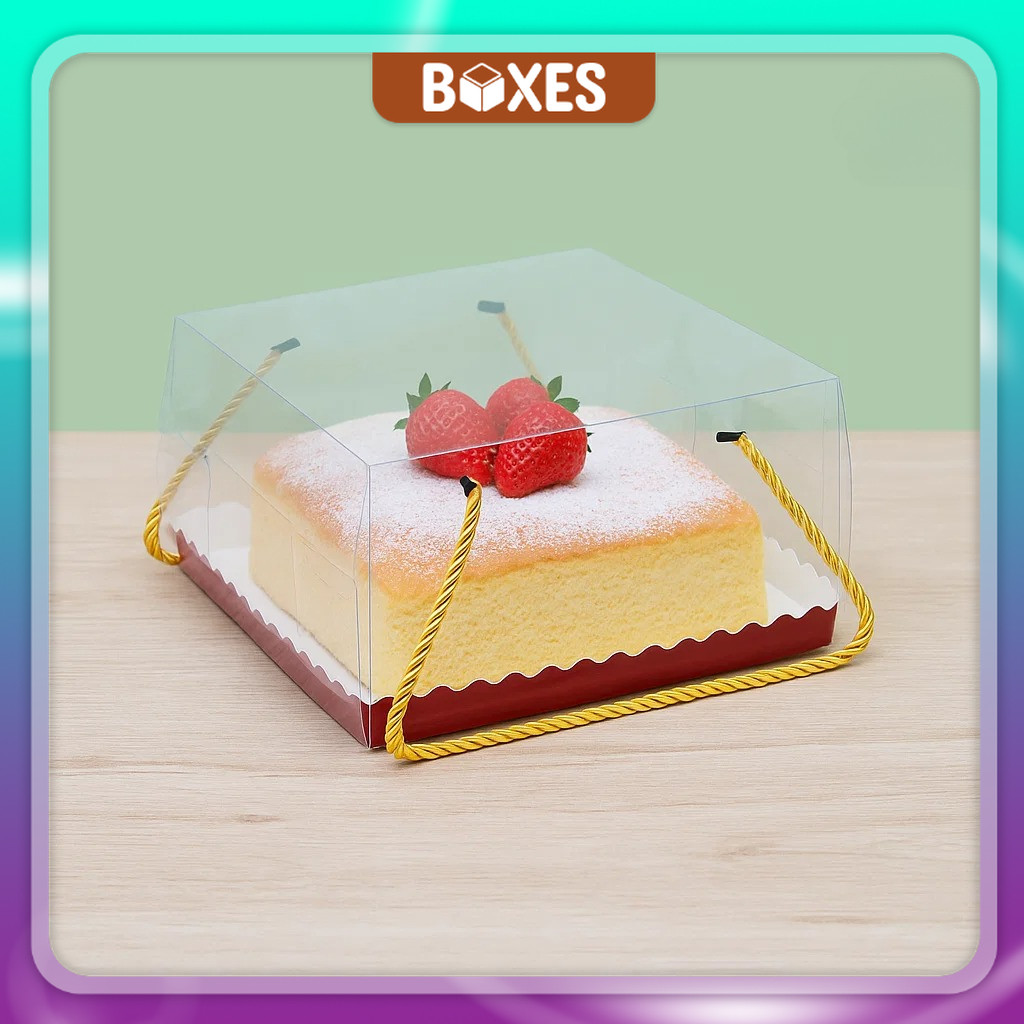 

Box Mika Transparan / Box Mika / Box Mika Handle / Box Tali / Box Makanan / Box Hampers / Box Tart | HD13P-A