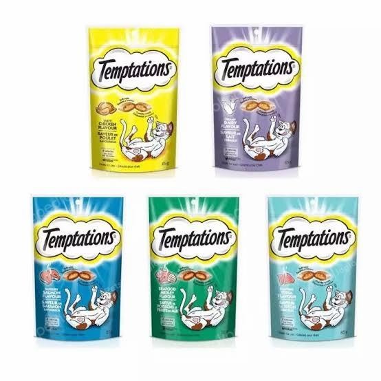 

TEMPTATION SNACK KUCING 85GR - cemilan kucing - SEAFOOD