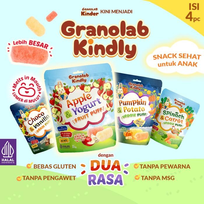 

Paket Bundling Natural Puff Snack Balita Alami | Gluten Free | Cemilan Anak Sehat - GRANOLAB KINDLY | GRANOLAB KINDER - Mix All Variant