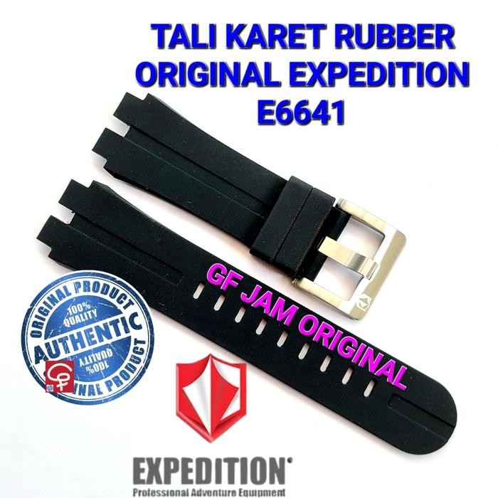 TALI KARET RUBBER EXPEDITION ORIGINAL E6641 E 6641 MC TALI JAM TANGAN - Buckle Silver