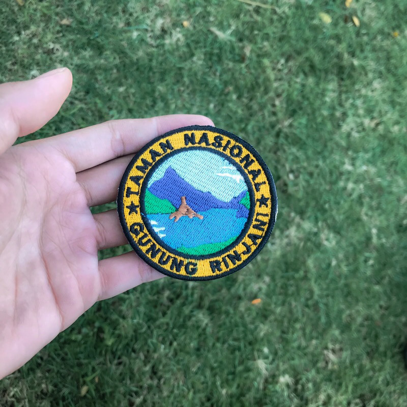 Emblem patch logo bordir TN gunung rinjani BORDIR KLATEN