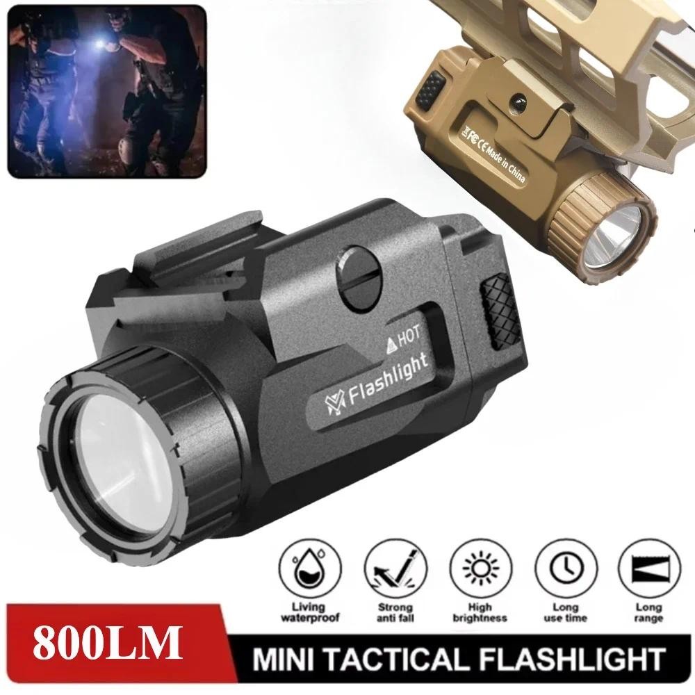Tactic Hanging Pistol Weapon Gun Light Metal 800 Lumens Powerful LED Flashlight for Glock 17 19 18C 