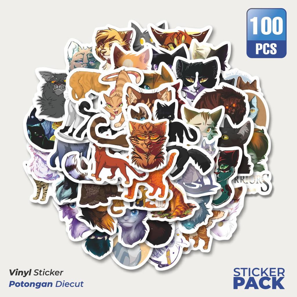

Stiker Vinyl Stiker Hewan Warriors Cats [Prajurit Kucing] Waterproof Aesthetic- Untuk Laptop, Motor, dan Helm - Paper Stationery Pack
