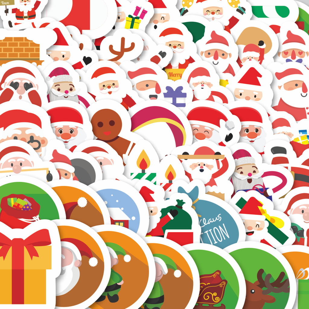 

Stiker Cutting Pack Perayaan Natal V2 Isi 100Pcs Series Aesthetic Lucu Keren Untuk Koper Bahan Vynil