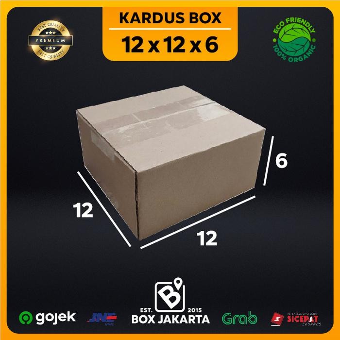

KARDUS BOX uk 12x12x6 CM Kotak Packaging Corrugated SHEET POLOS