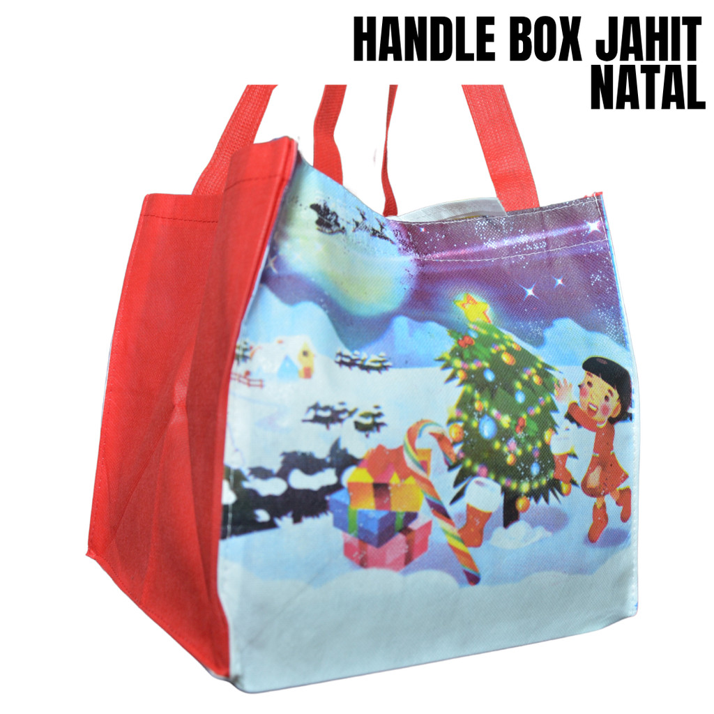 

Tas Spunbond Box Jahit Natal / Handle Box Jahit