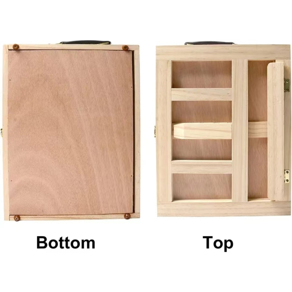 

2025Portable Wooden Table Easel for Artists And Kids Sketch Drawer Box Desktop Laptop Accessories Suitcase Art Painting Supplies