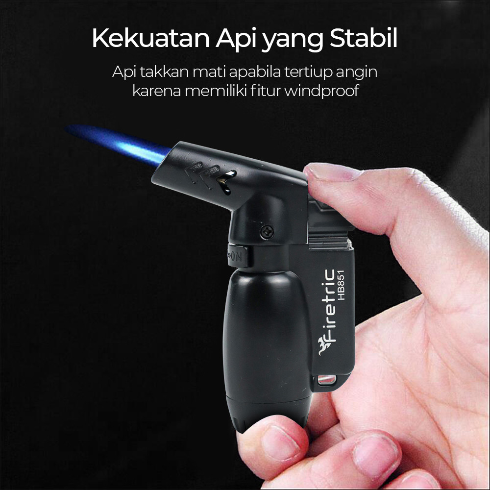 Korek Api Gas Jet Flame Windproof & Isi Ulang