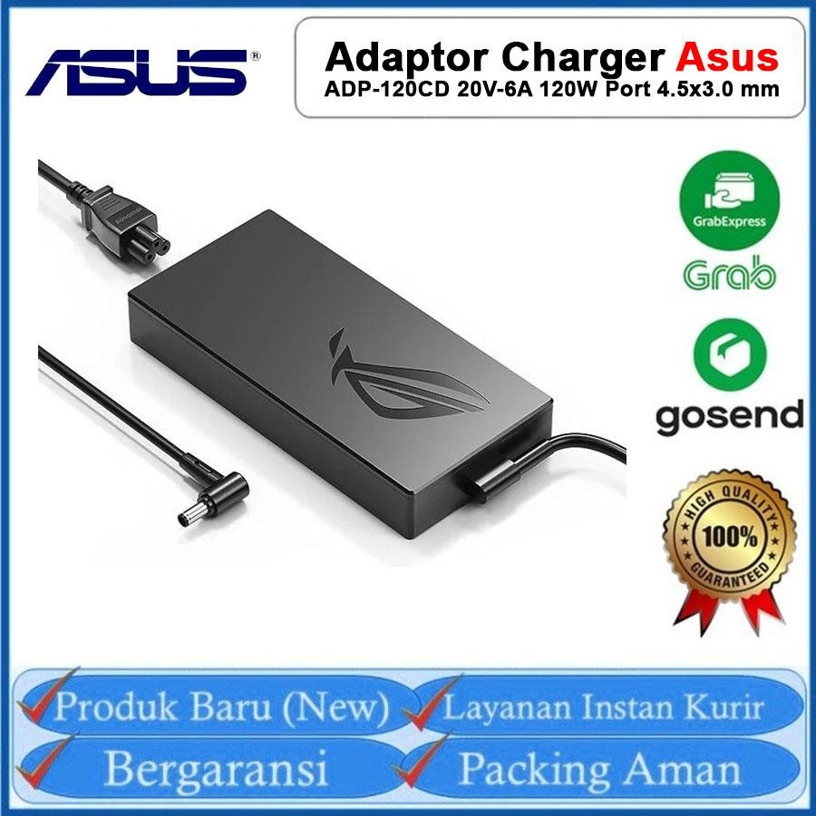 ORIGINAL Adaptor Charger Asus A17-120P2A ADP-120CD B ADP-120VH B PA-1121-28 20V 6A 120W DC 4.5*3.0MM