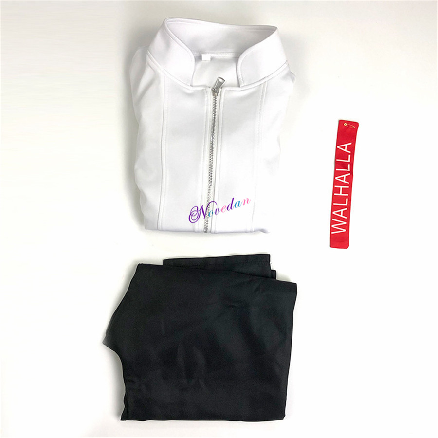 Kazutora Hanemiya Cosplay Tokyo Anime Costume White Coat Valhalla Uniform Baseball Jacket Mikey Drak