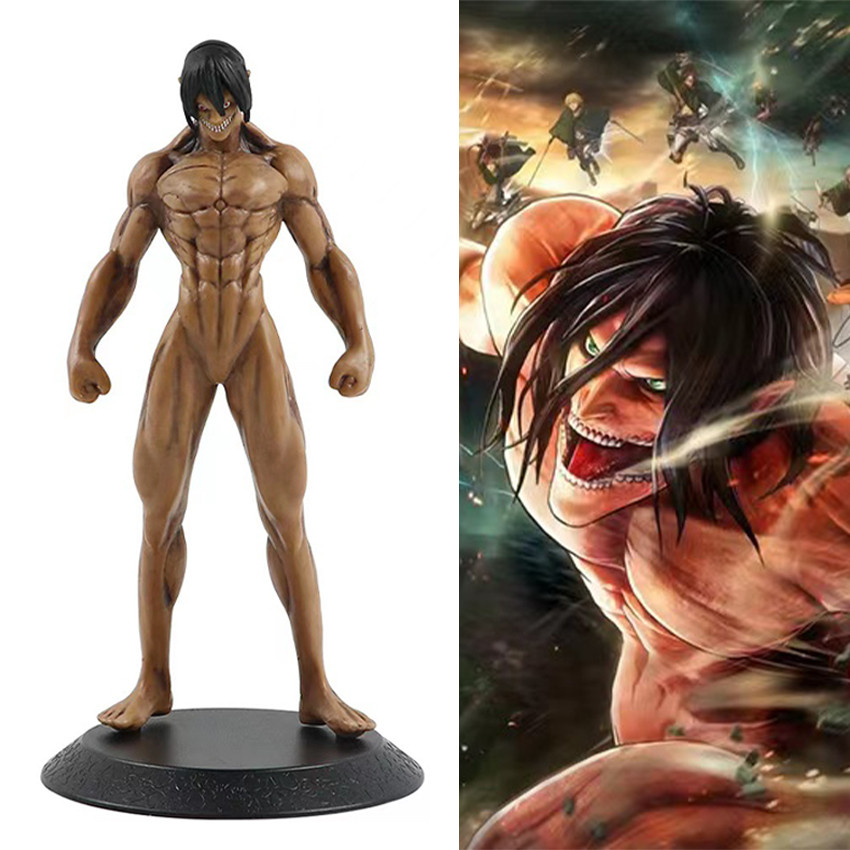 ACTION FIGURE ATTACK ON TITAN EREN YEAGER LEVI ANNIE REINER BRAUN ARMORED COLOSSAL TITAN FORM TOPPER