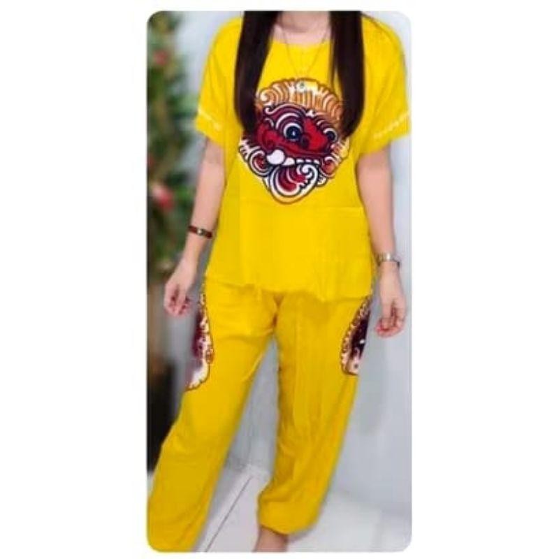 [BAYAR DI TEMPAT]Baju Barong Dewasa wanita Barong bali setelan celana panjang