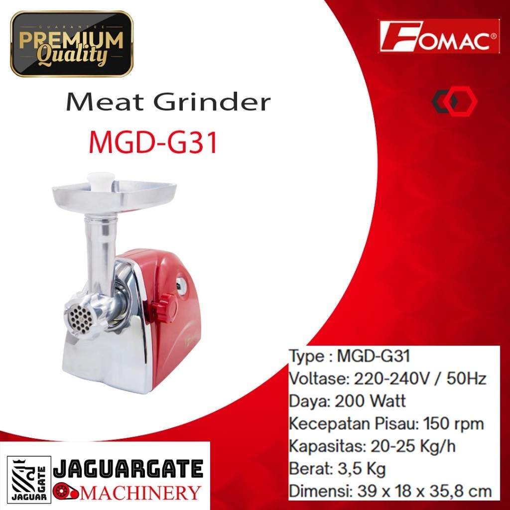 FOMAC Meat Grinder Mesin Gilingan Daging MGD G31 MGD-G31