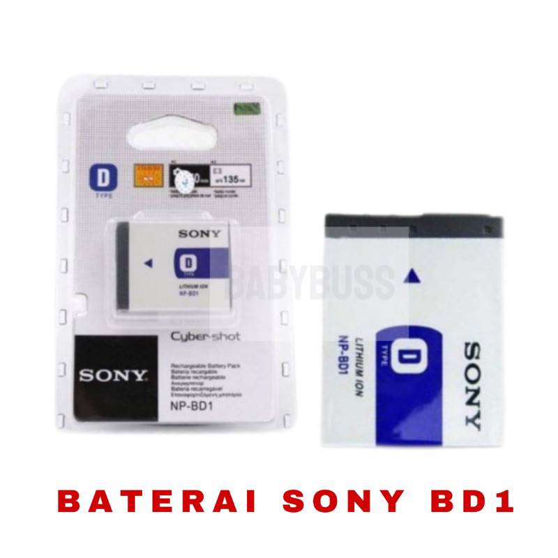 BATERAI SONY NP BD1 for kamera CyberShot G Series DSC-G3 CyberShot T Series DSC-T2, DSC-T200, DSC-T3
