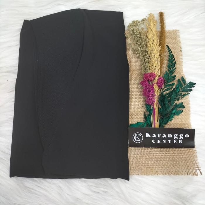 Melyaz Gallery Hijab FLORA by Karanggo Ceruty Premium instan  kerudung elegant - HITAM