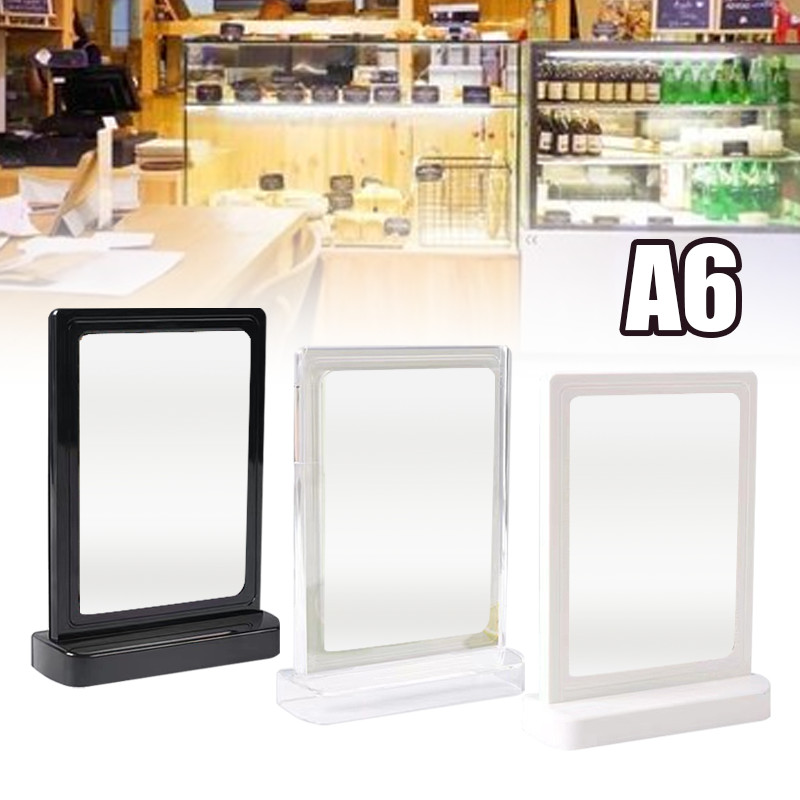 

【SIAP】A6 Stand Akrilik Stand Menu Holder Brosur untuk Cafe Rumah Acrylic Qris Barcode - Tipe T Makan Sign Holder