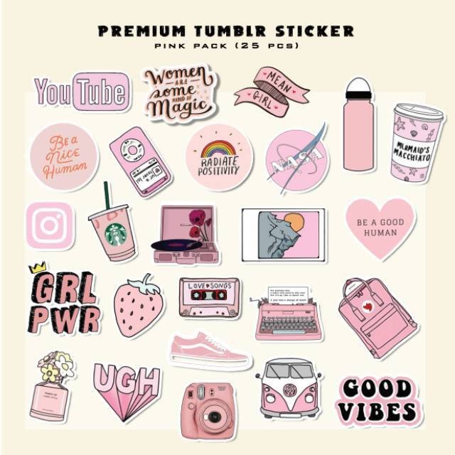 

Stiker PINK THEME Aesthetic Sticker Tumblr