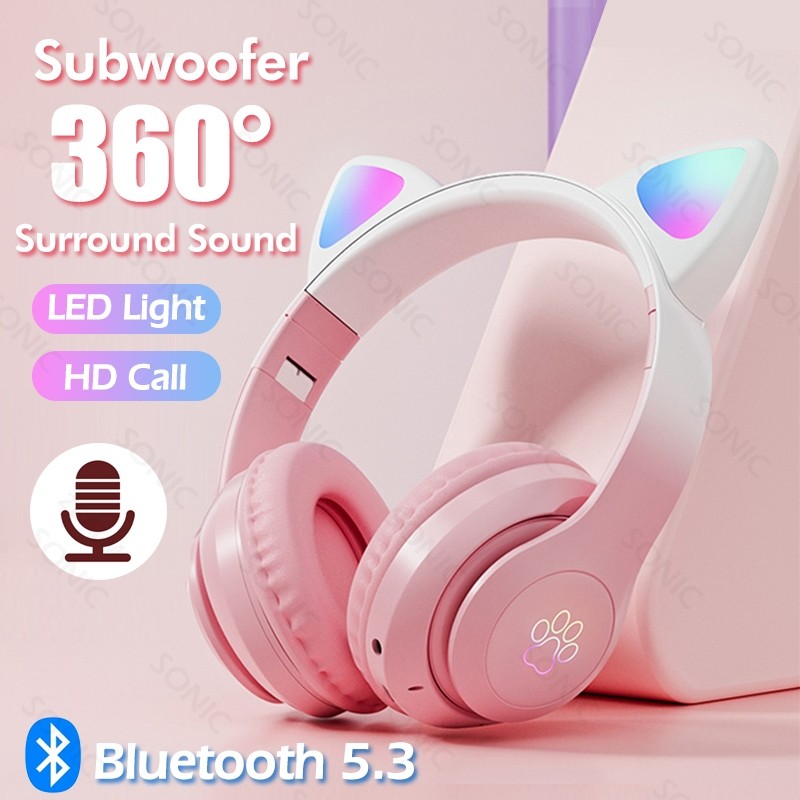 Headphone Anak HiFi High Frequency Headphone Gaming Earphone bluetooth Wireless Earphone MIC Headpho