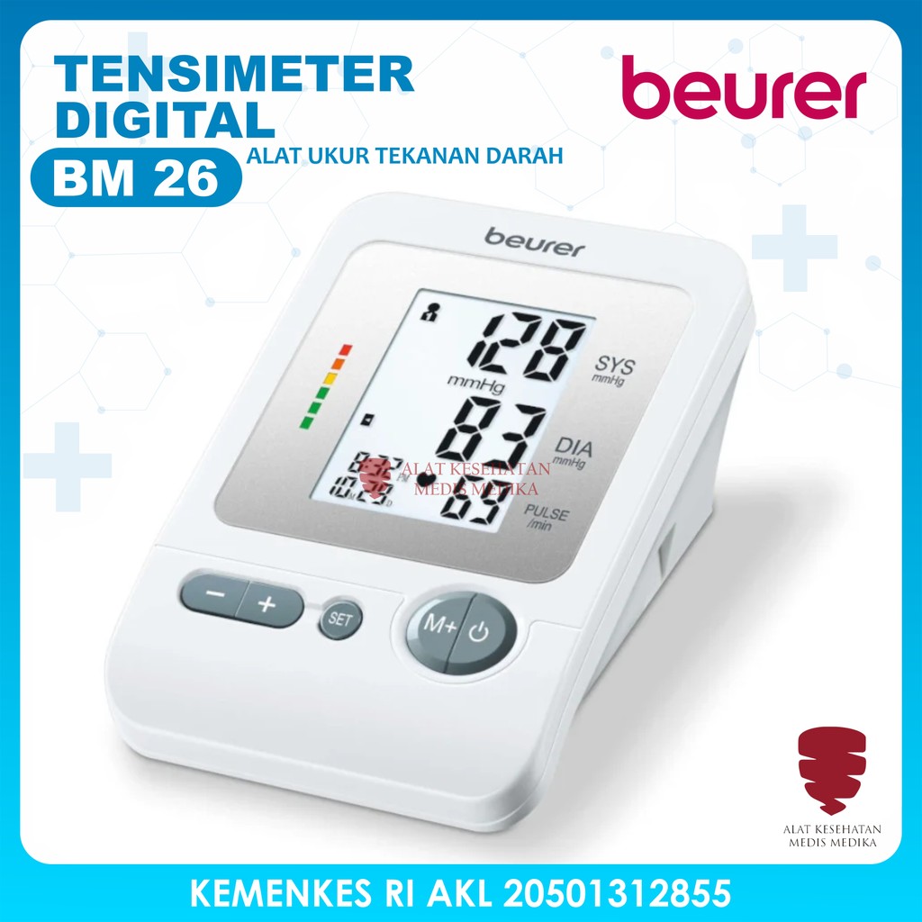 Beurer Tensimeter Digital BM 26 Alat Ukur Tensi Meter Tekanan Darah