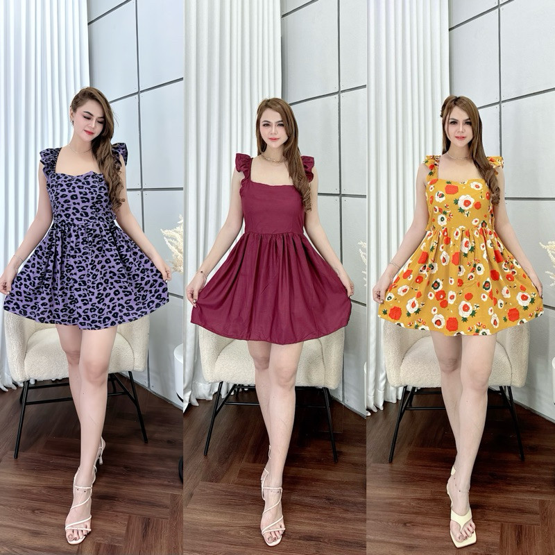 Dress mini yukensi sexy look bahan rayon premium